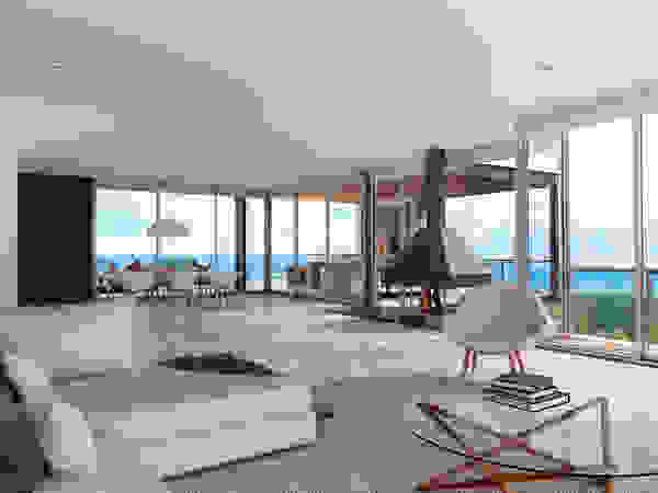 AR arquitectos Nowoczesny salon