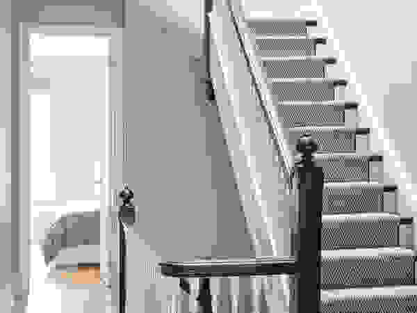 Park Slope Townhouse Sarah Jefferys Design Modern Corridor, Hallway and Staircase