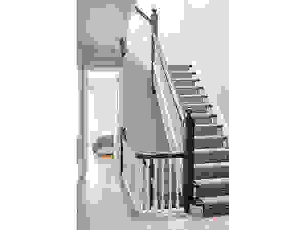 Park Slope Townhouse Sarah Jefferys Design Modern Corridor, Hallway and Staircase