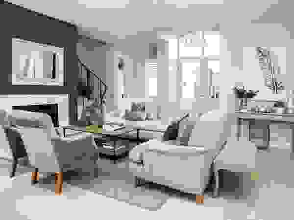 Salomé Knijnenburg Interiors Вітальня Сірий