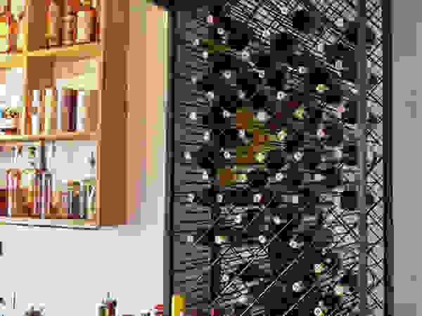 WINE RACK DETAIL Guzman Studio Dining roomWine racks Black
