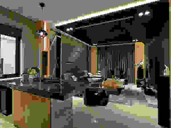 信美室內裝修 Modern Media Room Wood Wood effect