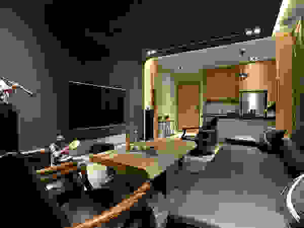 信美室內裝修 Modern Media Room Wood Wood effect