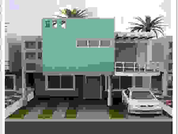ARQUITECTURA DIGITAL Modern houses Concrete Green