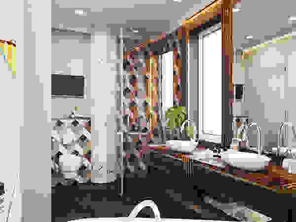 IK-architects Eclectic style bathroom