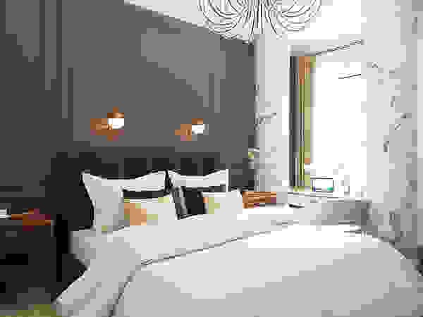 IK-architects Eclectic style bedroom