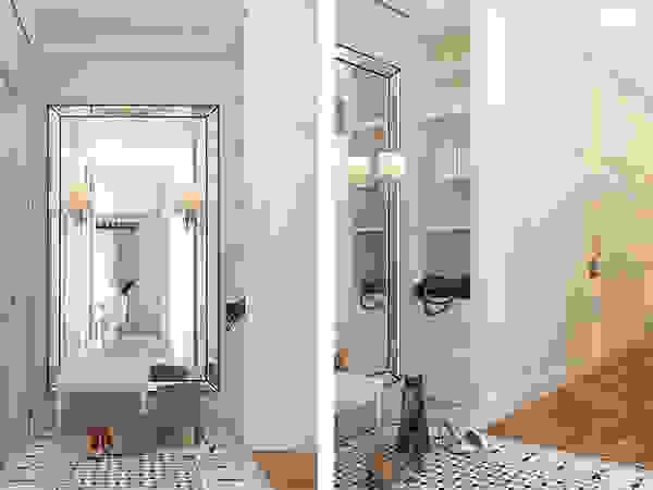 IK-architects Classic style corridor, hallway and stairs