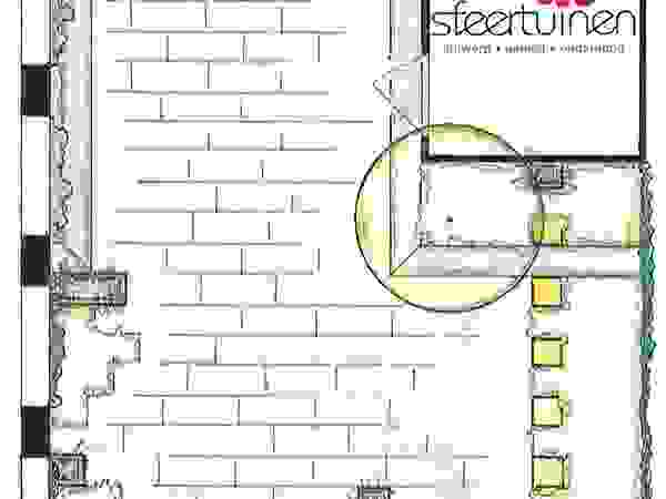 Sfeertuinen Industrial style garden Concrete Yellow