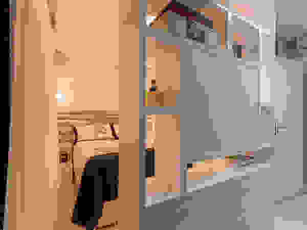 DM ARQUITETURA E ENGENHARIA Eclectische slaapkamers MDF Beige