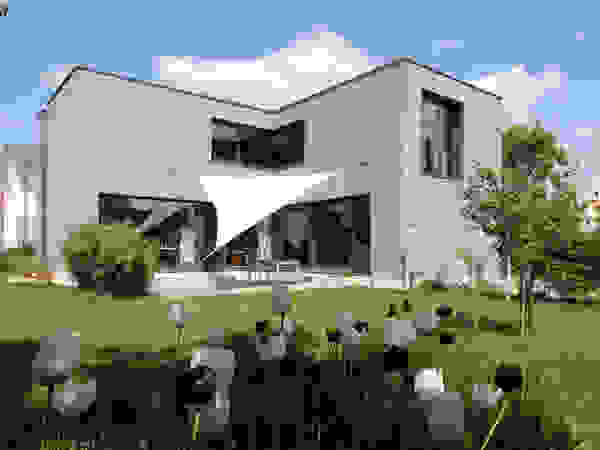 Architekturbüro zwo P Окремий будинок Дерево Сірий