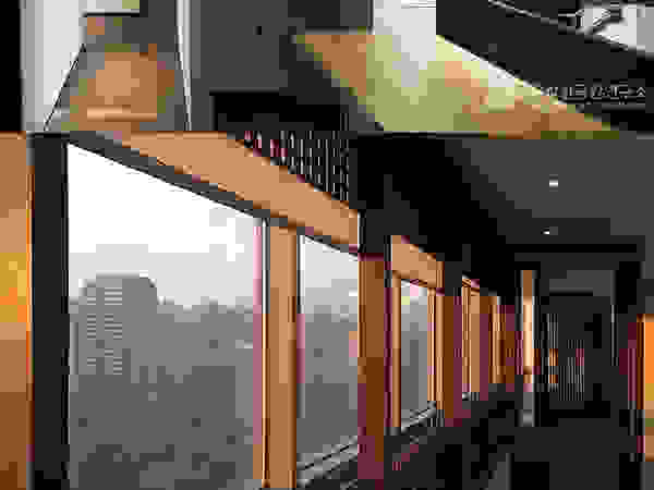 주식회사 착한공간연구소 Asian style living room Wood White