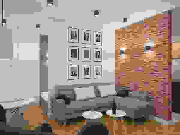 AIN projektowanie wnętrz Scandinavian style living room