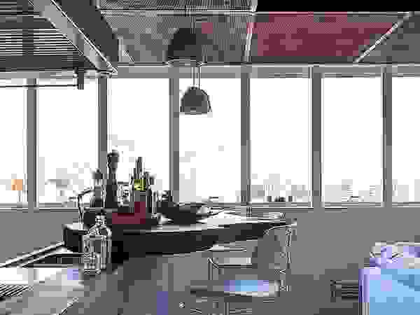 Nautilo Arquitetura & Gerenciamento Industrial style dining room Iron/Steel