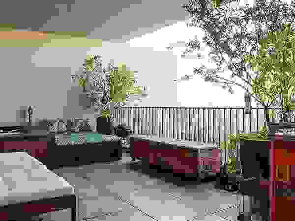 Nautilo Arquitetura & Gerenciamento Industrial style balcony, veranda & terrace Engineered Wood