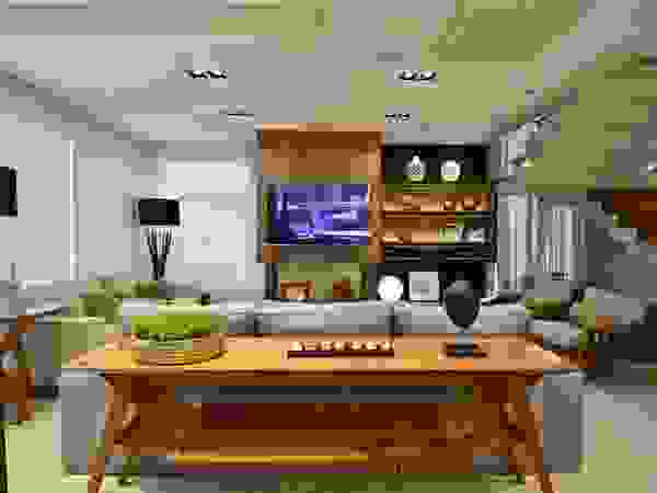 Stúdio Márcio Verza Modern Living Room Wood Wood effect
