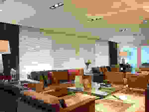 Apartamento no Bairro Bela Vista / Porto Alegre / RS Stúdio Márcio Verza Salas de estar ecléticas Bege