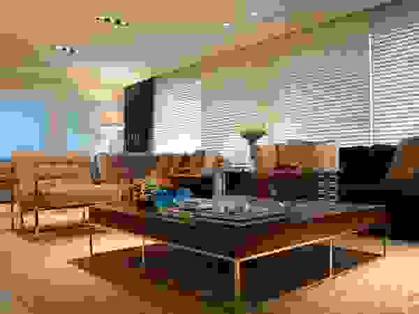 Apartamento no Bairro Bela Vista / Porto Alegre / RS Stúdio Márcio Verza Salas de estar ecléticas Bege
