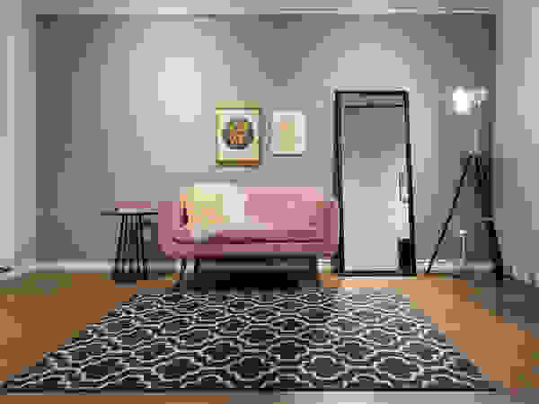 Studio Ideação Ruang Komersial Modern Kayu Buatan Pink
