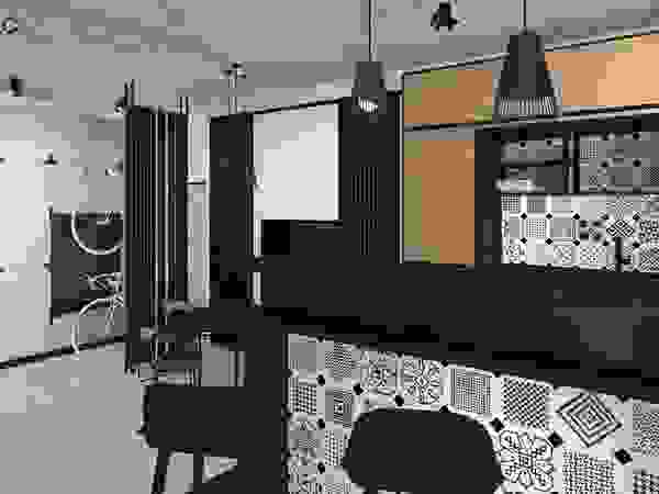 MODULO Pracownia architektury wnętrz Industrial style kitchen