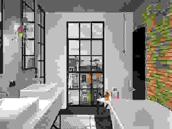 MODULO Pracownia architektury wnętrz Industrial style bathroom
