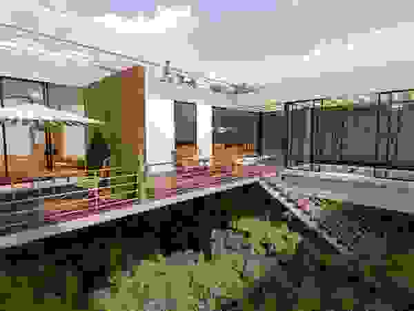 Arquitecto Rafael Viana Balbi - CDMX + Rio de Janeiro Rock Garden Stone Wood effect