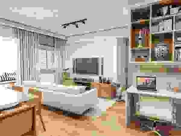 Studio M Arquitetura Modern living room