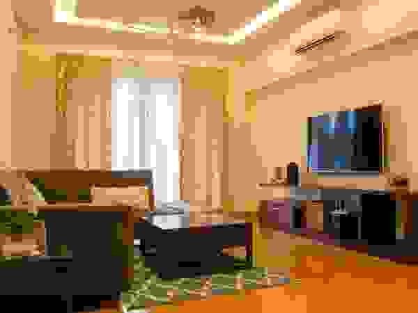 Apartment interiors- Kalakshetra, Chennai Synergy Architecture and Interiors Living room