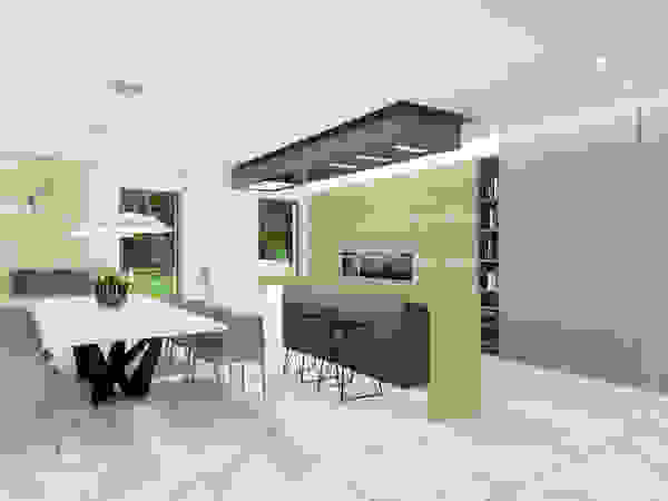 4Q DEKTON Pracownia Architektoniczna Modern kitchen Wood Wood effect