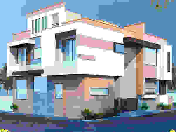 Modern Residence (40x60 ) in Jodhpur RAVI - NUPUR ARCHITECTS Villas Stone White
