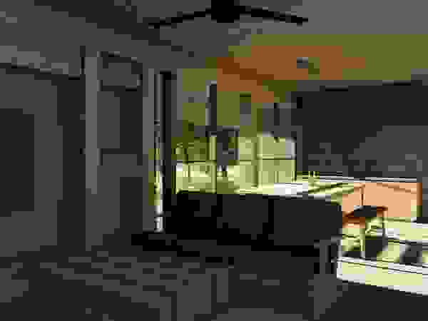 alexander and philips Tropical style living room