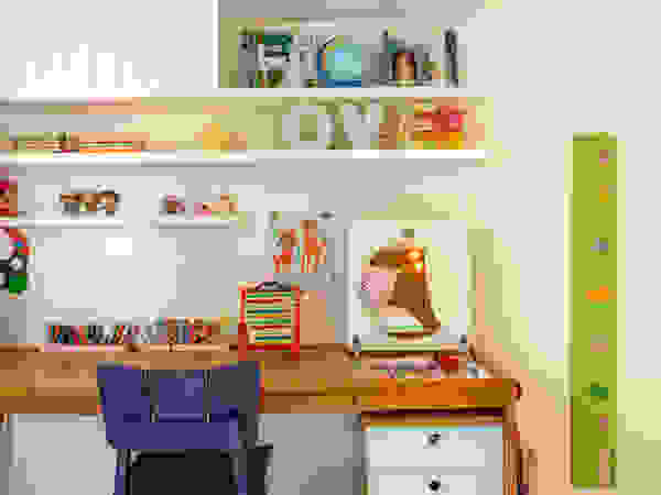 Raquel Junqueira Arquitetura Girls Bedroom Wood Blue