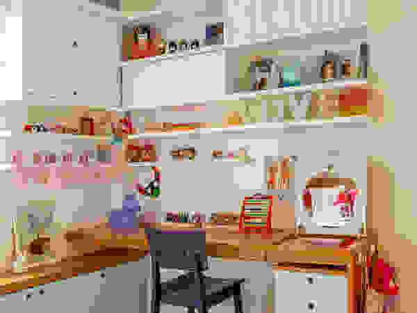 Raquel Junqueira Arquitetura Girls Bedroom Wood Blue