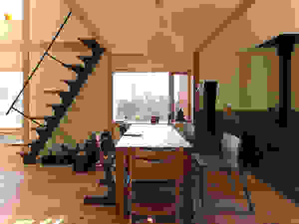 すわ製作所 Eclectic style dining room Wood