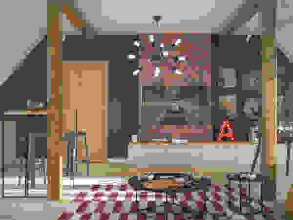 hexaform Scandinavian style media room