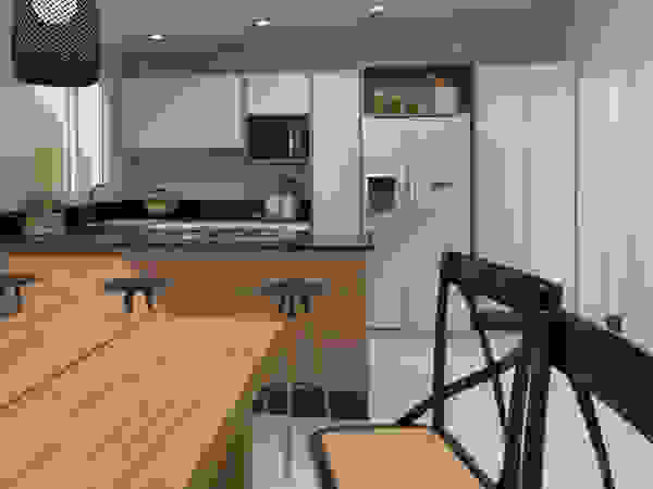 Studio MP Interiores Small kitchens Wood Wood effect
