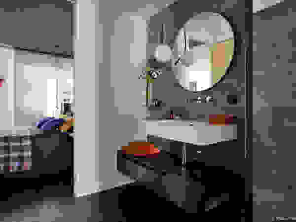 Franck VADOT Architecture BathroomMirrors Glass White