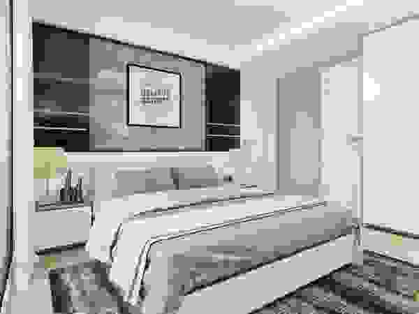 nội thất căn hộ hiện đại CEEB Camera da letto moderna