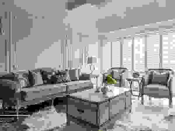 百玥空間設計 Living room Concrete Green