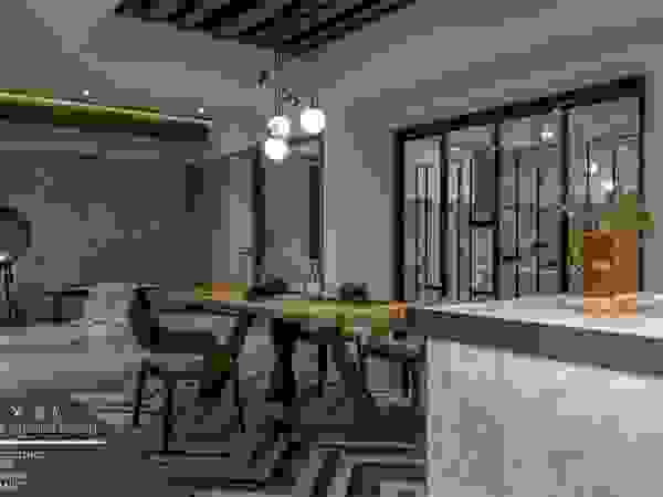百玥空間設計 Modern Dining Room Solid Wood Wood effect