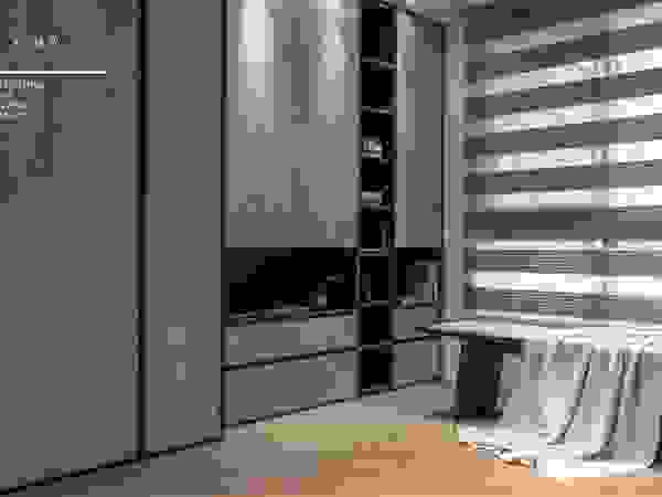 百玥空間設計 Modern Study Room and Home Office Plywood Grey