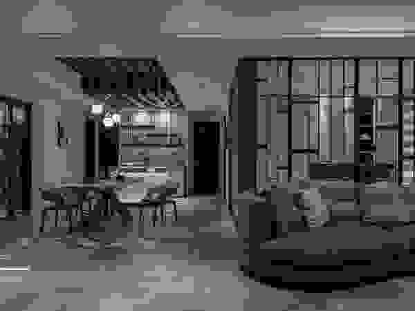 百玥空間設計 Modern Dining Room Tiles Grey