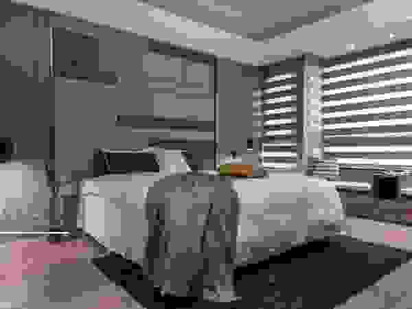 百玥空間設計 Modern Bedroom Concrete Multicolored