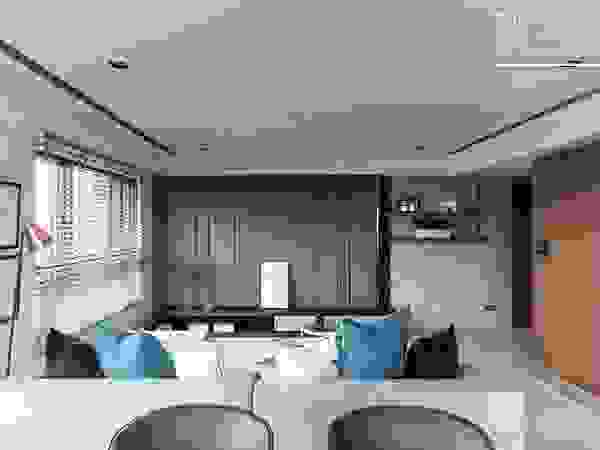 百玥空間設計 Living room Concrete Blue