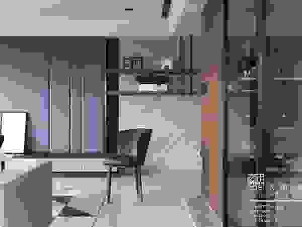 百玥空間設計 Living room Concrete Black