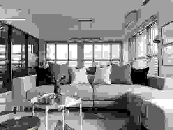 百玥空間設計 Living room Plywood White
