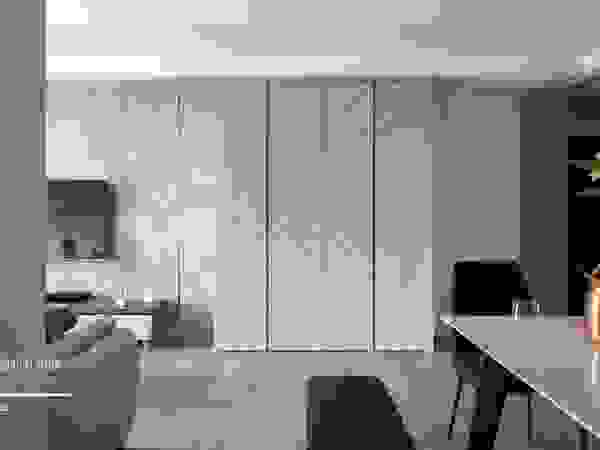 百玥空間設計 Living room Reinforced concrete Grey