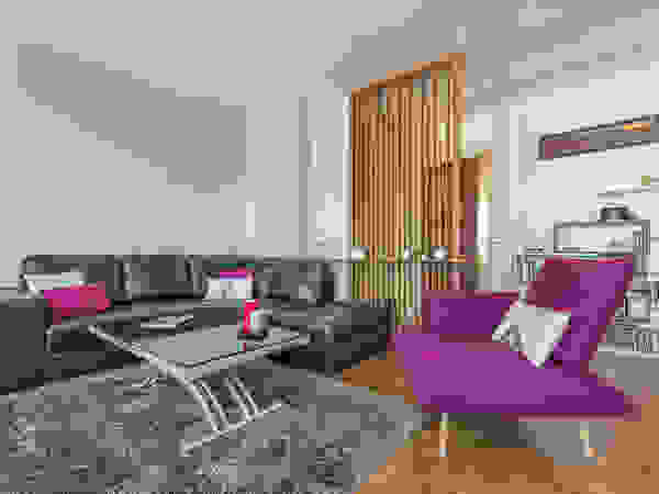 Fables de murs Modern Living Room Wood Beige