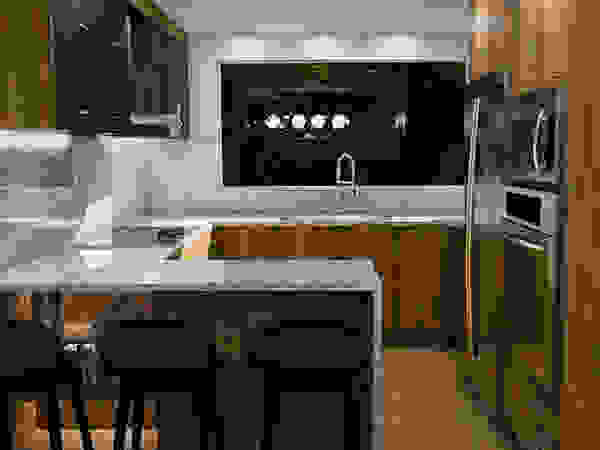 Sixty9 3D Design Small kitchens Wood effect