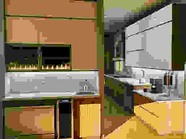 Sixty9 3D Design Cozinhas embutidas Efeito de madeira