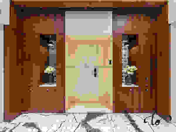 Utopia by Gaurav Kankariya Modern Corridor, Hallway and Staircase Beige